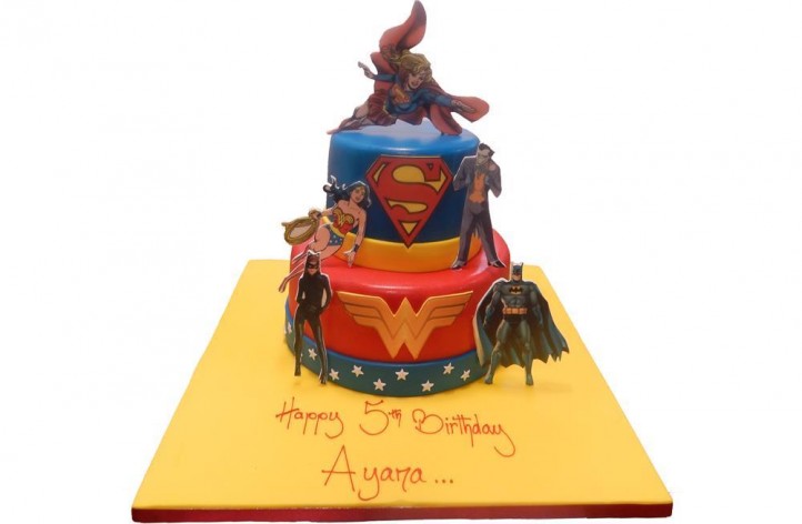 Superhero Tiered Cake - Female